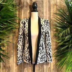 MANGO MNG Collection Black & White Open Blazer - Size 4